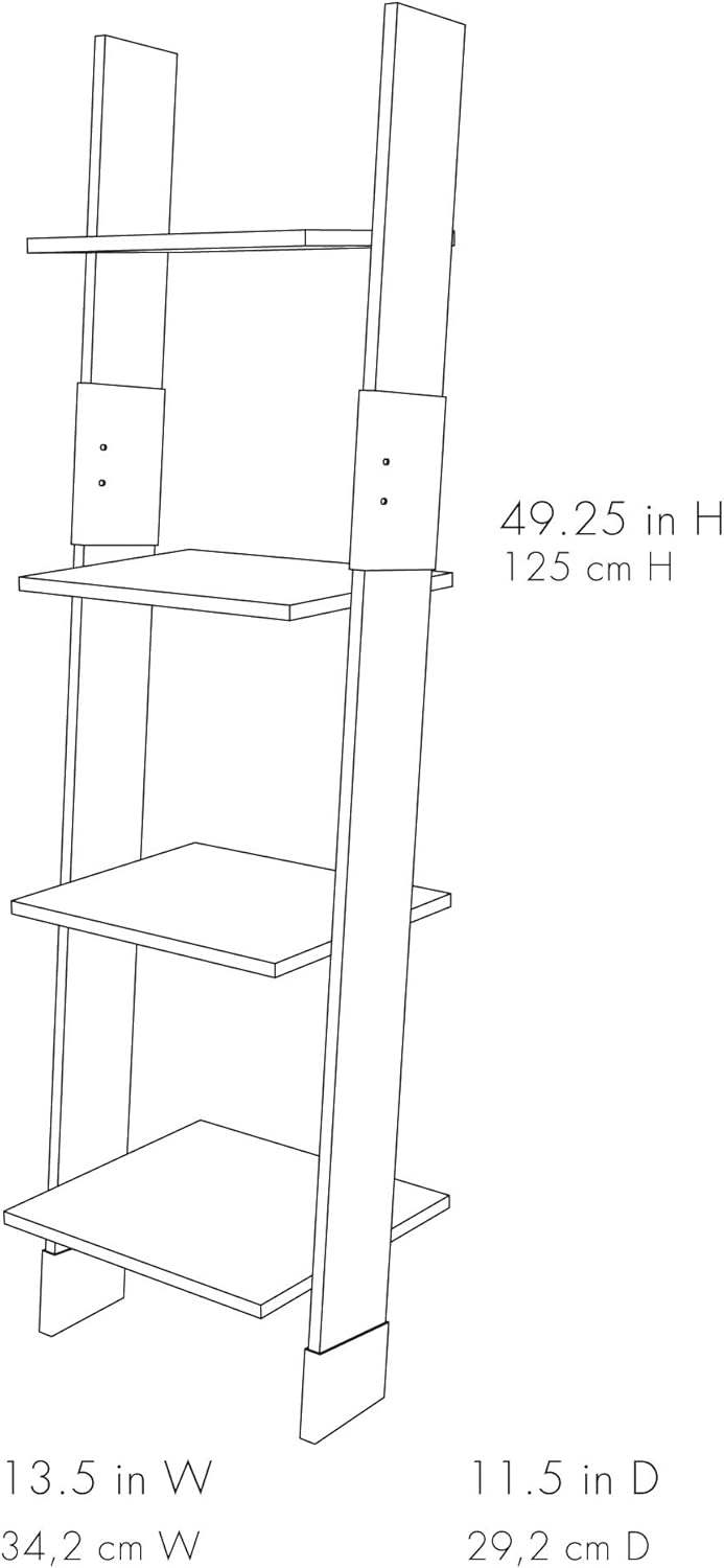 Zenna Home Ladder Style Bathroom Linen Tower, White: Home & Kitchen