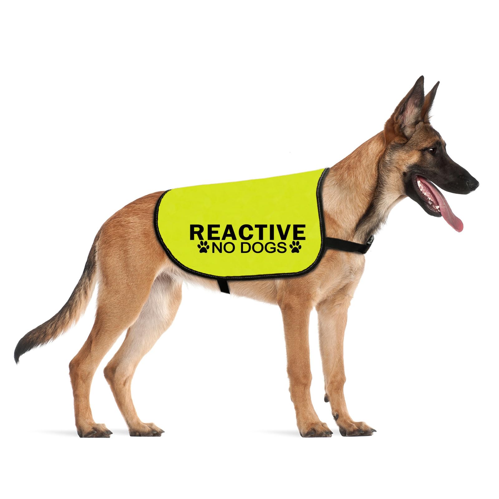 CENWA Reactive Dog Jacket Vest Do Not Pet Reactive No Dogs Service Dog Slogan Warning Vest (NO DOGS Reactive L EU)