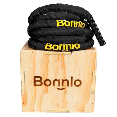 Buy Bonnlo Battle Exercise Training Rope With Protective Cover 1 5 2 Width Poly Dacron 30 40 50ft Length Fitness Undulation Rope Exercise Cross Strength Training Circuits Workout Online In Senegal B078hgzx81