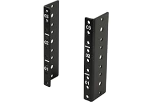 Tecmojo 3U Vertical Rack Rail Pair Kit DIY Rack Rails Kit, 12-24 Screws Included to Mount Equipment 2U-20U