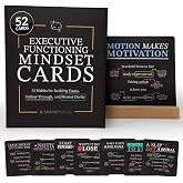 Executive Functioning Mindset Cards &ndash; 52 Daily Habit Cards for Focus, Organization &amp; Follow Through &ndash; for Kids, Teens &amp; Adults &ndash; Includes Wooden Display Stand &ndash; Gift for Teachers &amp; Parents