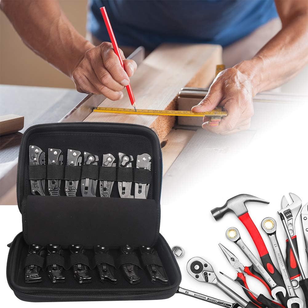 Pocket Knives Case, Folding Knives Display Case, Small Knife Storage Cases, Folding Knife Storage Box with 14 Slots, Hand Tools Case: Home Improvement