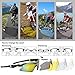 Hisea UV400 Polarized Sunglasses Sports Glasses for Men with 5 Interchangeable Lenses for Cycling Golf Fishing Baseball Running, Tr90 Unbreakable Frame