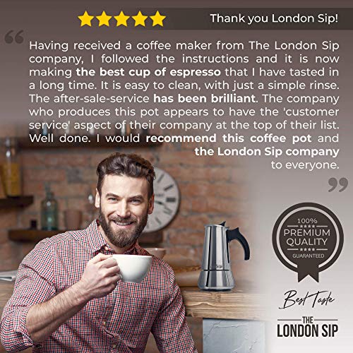 London Sip Stainless Steel Espresso Maker 6cup, Silver Pricepulse