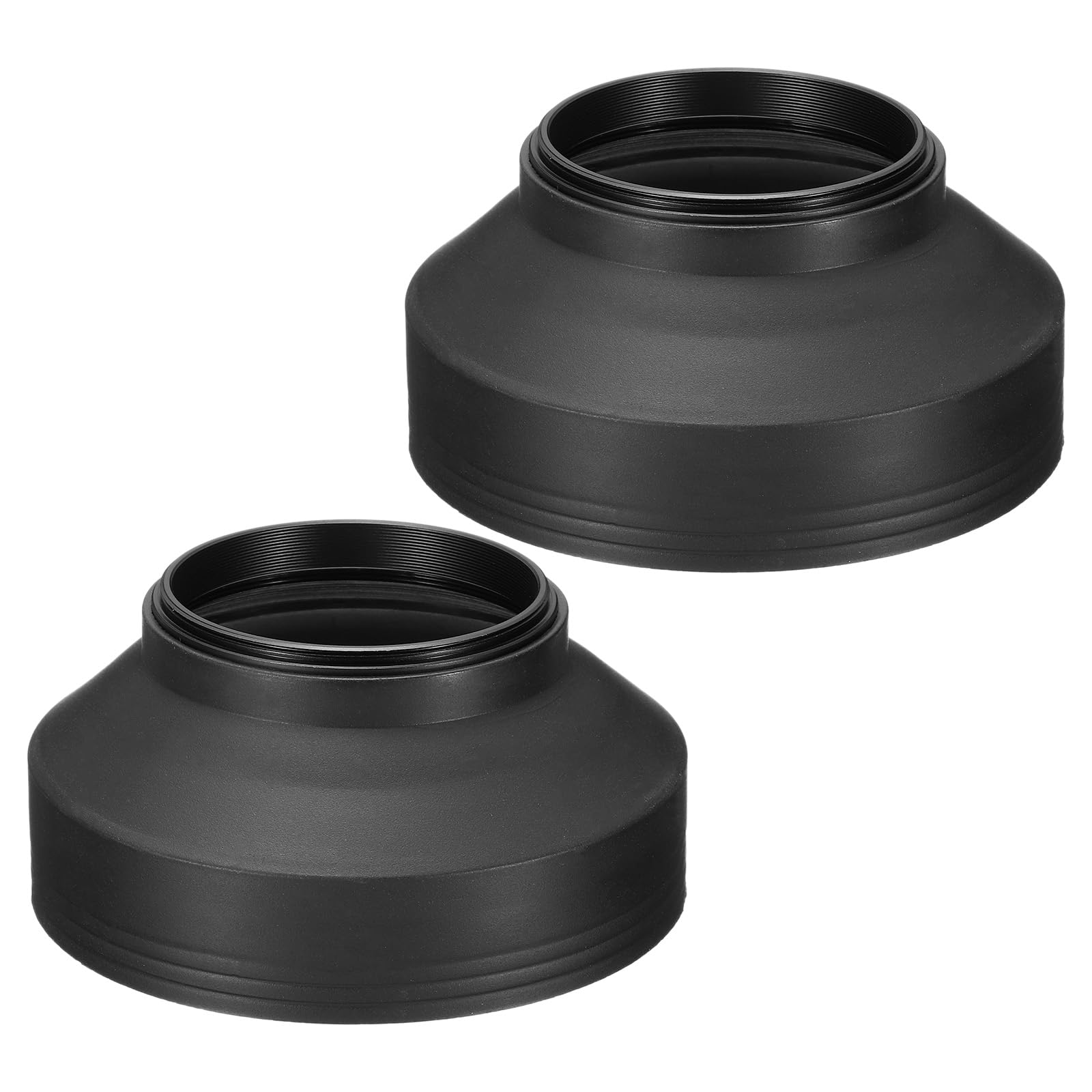 PATIKIL 55mm Camera Lens Hood, 2Pcs Rubber Collapsible Lens Protector Anti-Reflection Blocks Excess Sunlight Enhance Camera Photography for Nikon, for Fujifilm, for Pentax, for Leica