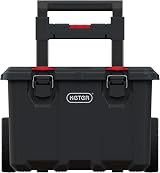 Keter Stack n Roll Modular DIY Tool Storage Cart with Wheels Black