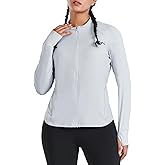 ALLZERO Women's UPF 50+ Sun Protection Jacket - Zip Up Athletic Jacket with Mesh Back Stretchy Gym & Running Jacket