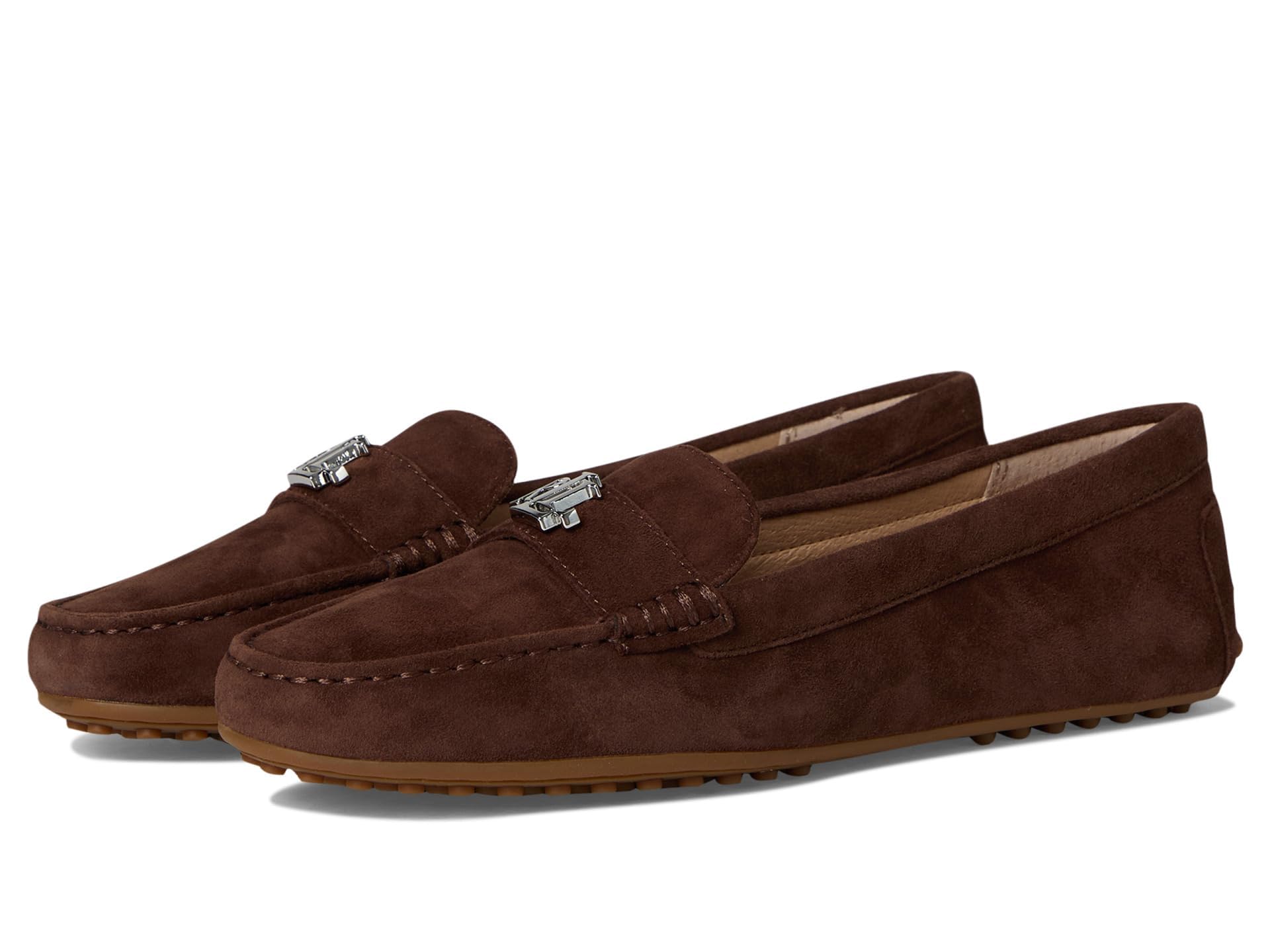 Lauren Ralph Lauren Women’s, Barnsbury Suede Loafers, Dark Hickory, 6.5 Medium