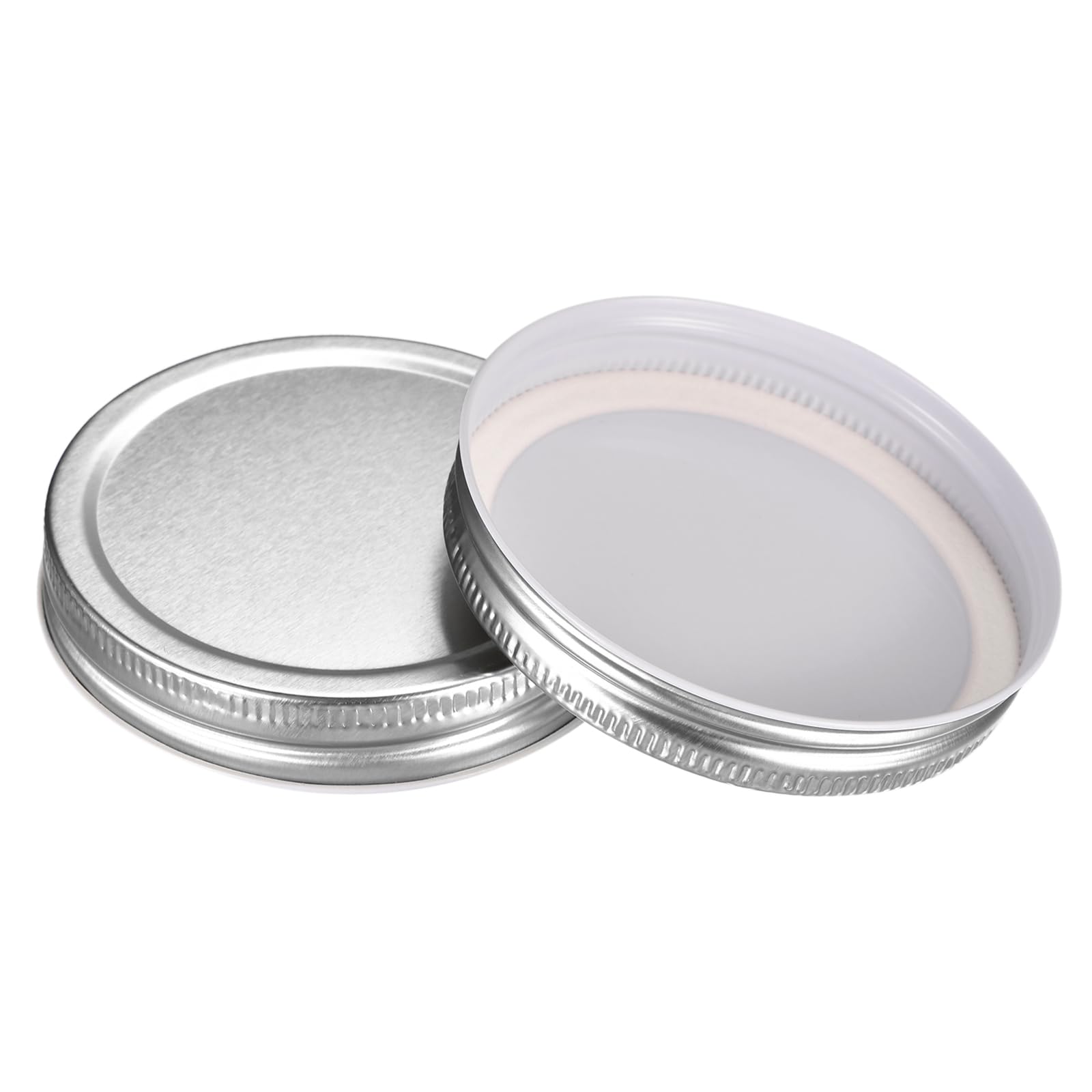 Photo 1 of uxcell Mason Jar Lids, 30 Pcs - Tinplate Canning Lids Wide Mouth Leak Proof Fits Storage Jars (Silver)