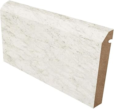 Bevel Edge Laminate Backsplash White Carrara Marble Tiles