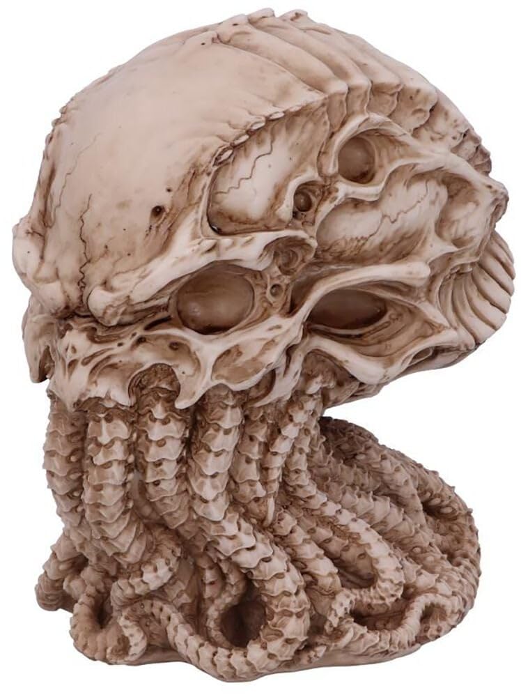 Nemesis Now James Ryman Green Cthulhu Skull Figurine Ornament, Natural, 20cm