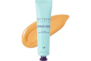 Westmore Beauty Supreme Creme All-Over Complexion Perfector – Long-Lasting CC Cream Foundation - Waterproof & Transfer-Resistant Skin Tint - 1 Oz (Medium)