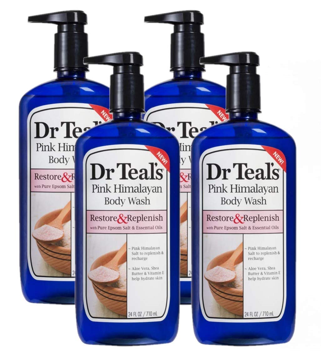 Dr Teal's Body Wash 4Pack (96 Fl Oz Total) Pink Himalayan
