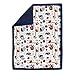 Lambs & Ivy Future All Star Sports Sherpa Blanket, Blue/Red