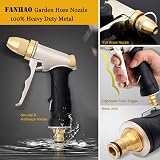 FANHAO Heavy Duty Metal Garden Hose Spray Gun, Adjustable Patterns view 3