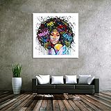 Dolland Unframed African American Wall Art for Livingroom Wall Decor, Original Designed Canvas Painting Art Decor