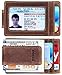 Money Clip, Front Pocket Wallet, Leather RFID Blocking Strong Magnet thin Wallet (one size,Khaki (Id Window Crazy Horse Leather))