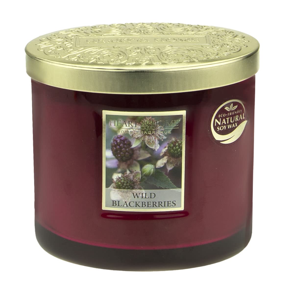 Heart & Home Ellipse 2 Wick Scented Candle Blackberry