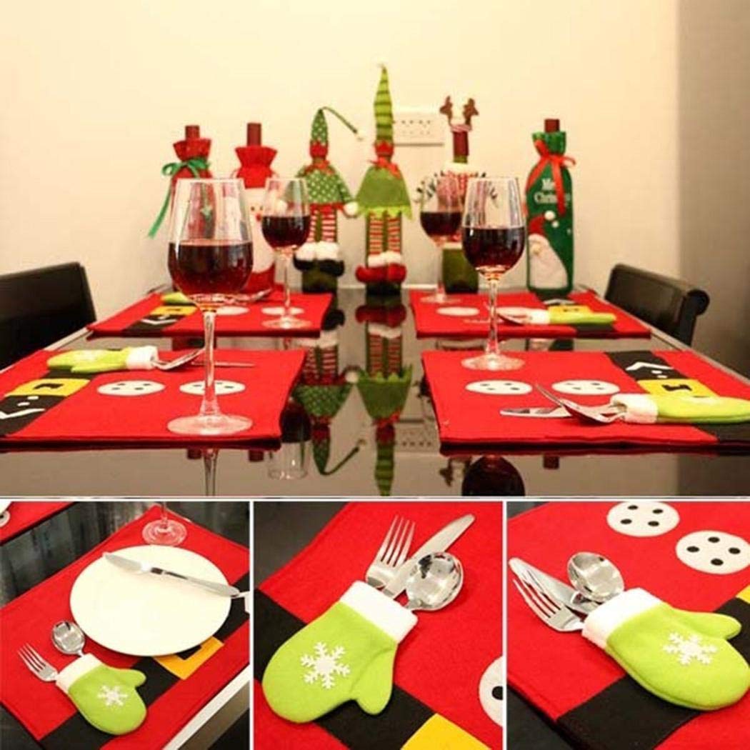 Acecor Festival Cartoon Cute Merry Christmas Table Mats Decoration Gift Place Mats