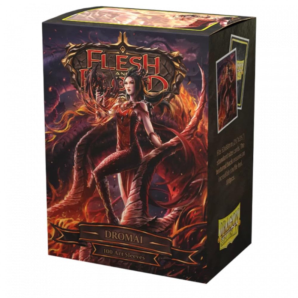 Dragon Shield | Flesh & Blood Art Sleeves | 100 CT - Smooth & Tough Premium TCG Sleeves | Compatible with Pokemon, One Piece & Magic The Gathering | Dromai