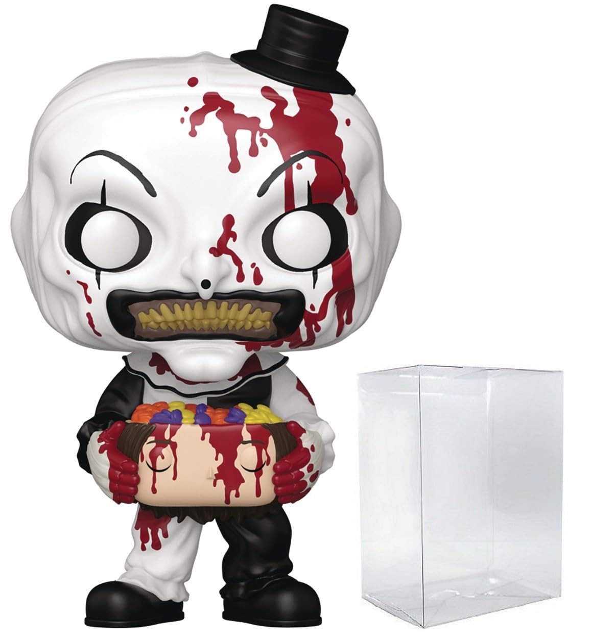 POP Movies: Terrifier - Art The Clown with Head Funko Vinyl Figure (Bundled with Compatible Box Protector Case) Multicolor 3.75 inches