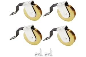 AUGENWEIDE 4 Pack Sliding Screen Door Rollers Replacements, Tension Spring Screen Door Wheels Fits for M-Shaped Rollers,B638, B687, B639, 1-inch Diameter, Heavy Duty Smooth Rollers