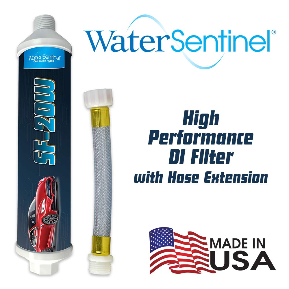 WaterSentinel SF20W Spotless Car Wash Inline Deionized Water Garden Hose Water Filter
