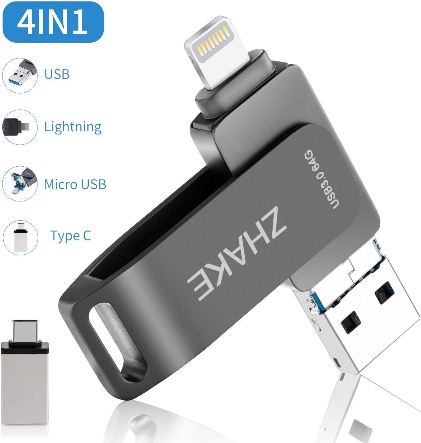 Memory Stick for iPhone USB Flash Drive 3.0 64GB Pen Drive for iOS iPad