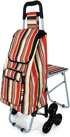shopping trolley with fold down seat