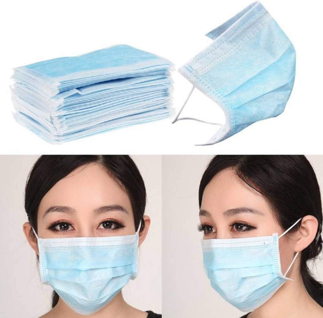 Veer Nose Mask-3ply Disposable Mouth Masks 25pcs Nose Mask Pollution Mask (multicolour)