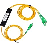 Duogalia SC APC Fiber Optical FBT Splitter 1x2(1 in 2 Out) Singlemode 1310/1550nm for Network Signal Distribution