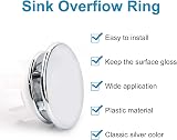 suchkawe 6PK Chrome Sink Overflow Covers Bathroom Washing Basin Hole Cap 22-24mm view 3