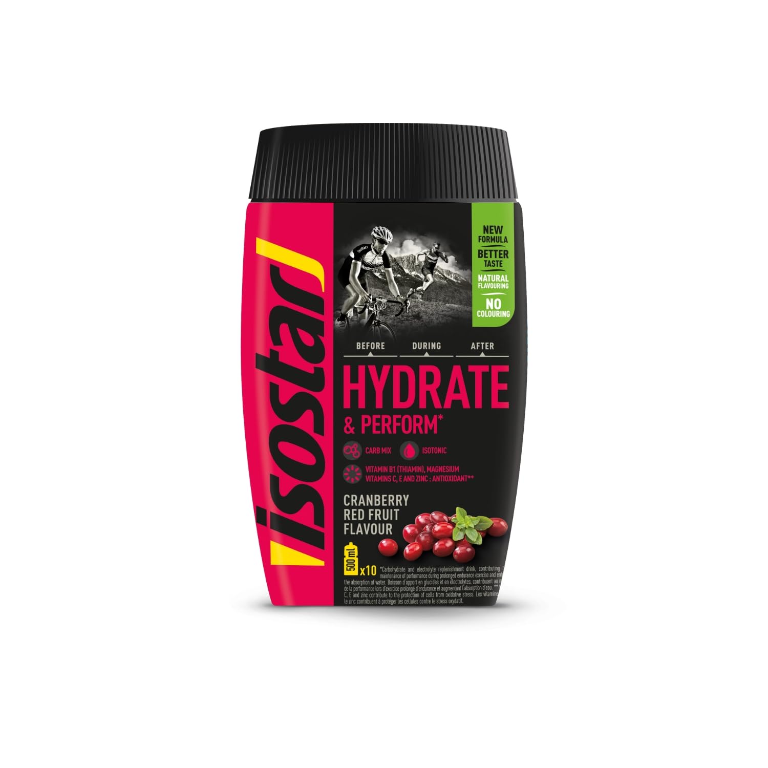 Isostar Hydrat & Perform Anti-Oxydant Poudre Cranberry/Fruits Rouges 400g