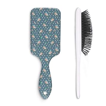 Amazon Com Hair Combs Winter Vintage Blue Birds Polka Dot Anima