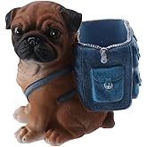 GetCoupon Cute Dog Pen Holder, Pen Pencil Cup Organizer, Desk Accessories, for for Home Office(Pug-blue)