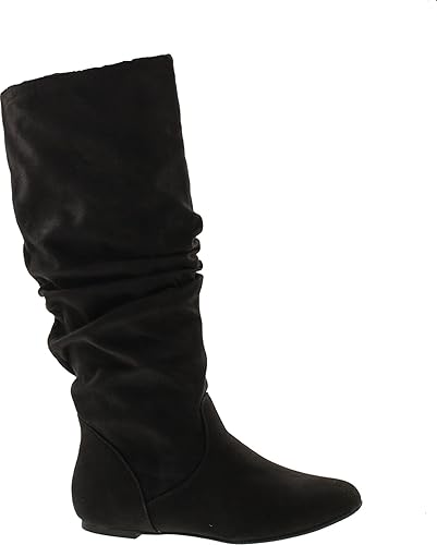 cheap black flat boots