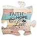 P. Graham Dunn Faith Hope & Love Multicolor 12 x 12 Wood Wall Art Puzzle Piece Plaque