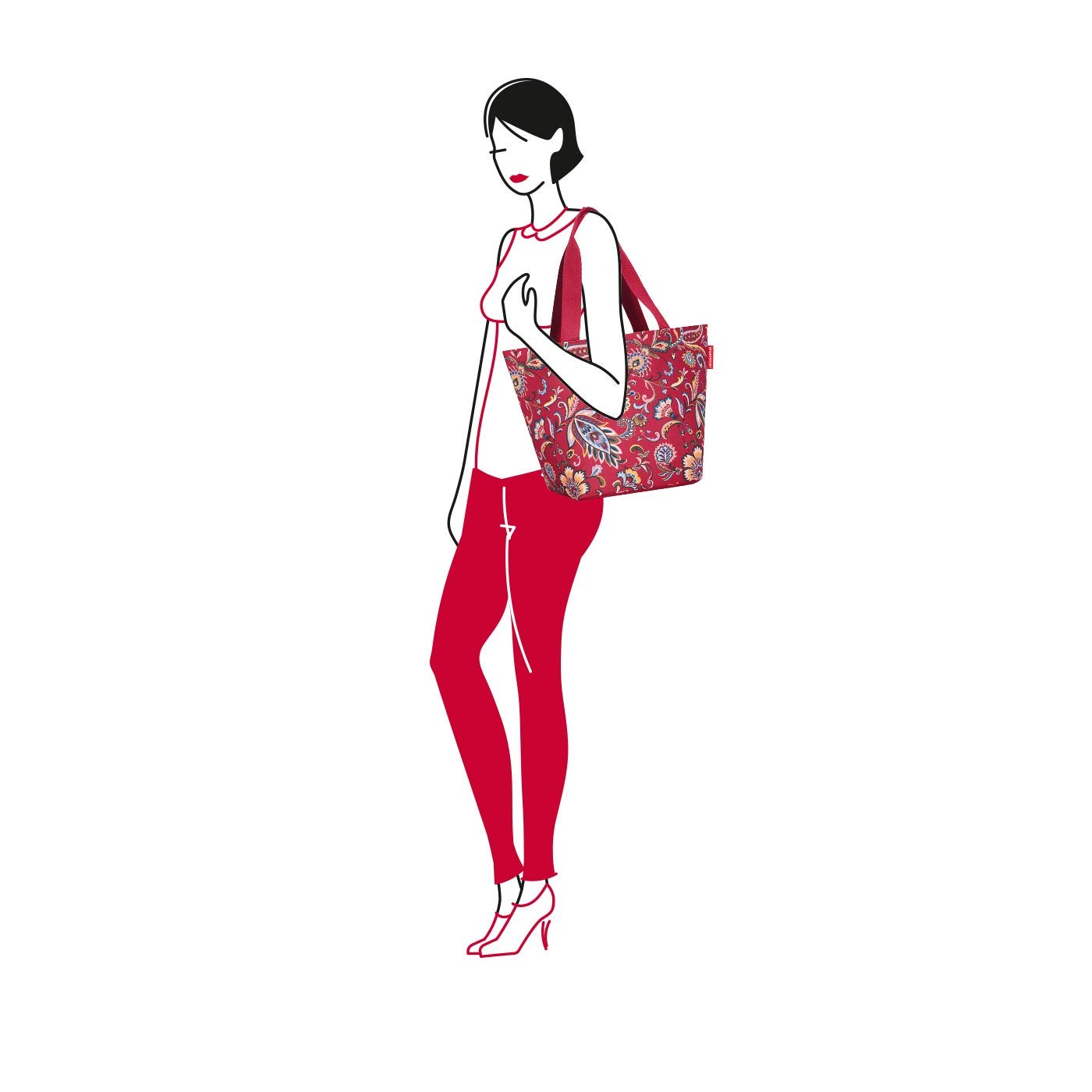 Borsa a tracolla motivo Paisley Ruby Reisenthel Shopper M 51 cm 15 l  Valigeria Borse, cestini e Trolley per la spesa berjaya.edu.my