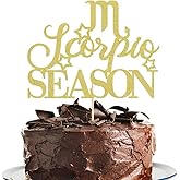 Scorpio Season Cake Topper,Scorpio Birthday Cake Decor, Scorpio Season Decorations, Zodiac Party Decor, Horoscope Birthday Party Decorations (Gold)