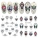 Elegant Flower Lace Necklace Jewelry Nail Art Stickers Water Transfer Decals Decorations DIY
