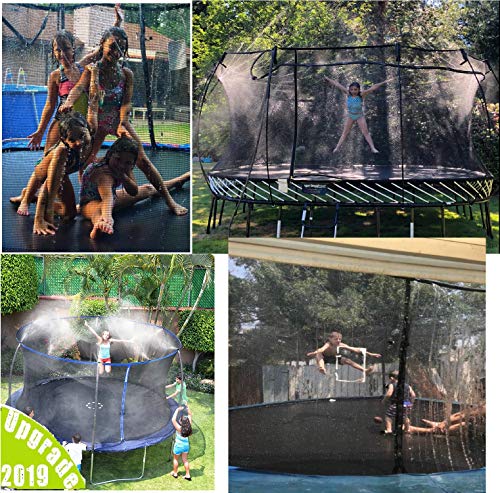 H&G lifestyles Outdoor Trampoline Water Play Sprinklers for Kids- Summer Outdoor Water Fun Game Toys Accessories - Great for Boys & Girls and Adults - Attached On Trampoline Safety Net Enclosure - Thumbnail 6