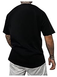GORGLITTER Men's Crewneck T Shirt Letter Graphic