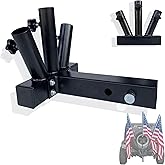 GOORIDA Triple Hitch Flag Pole Holder for Truck, Fits Standard 2" Trailer Hitch, RV Flagpole Kit, Car Receiver Flag Pole Mount, Compatible with Jeep, RV, Camper, SUV, Pickup