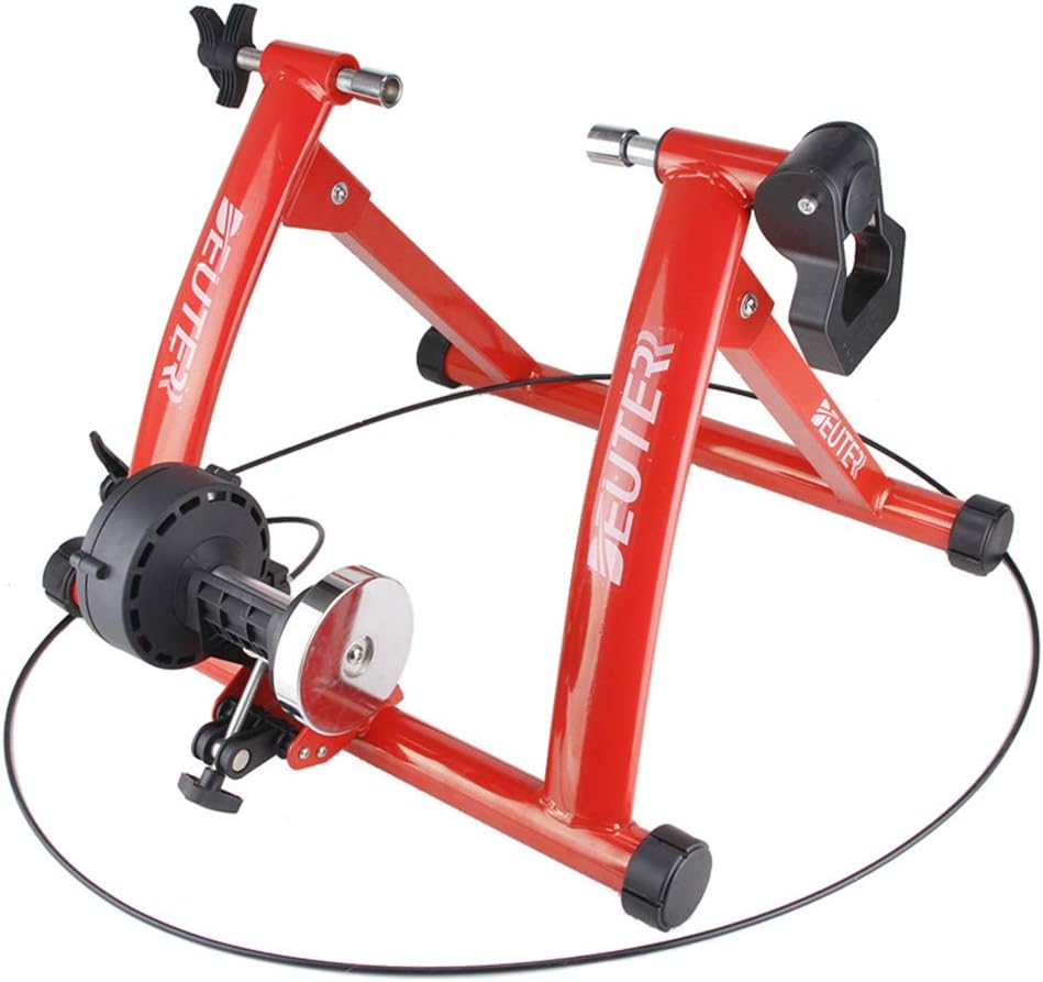 Premium Steel Bike Bicycle Indoor Exercise Bike Stationary Trainer Stand, 6 Resistance Settings – Stationary Exercise for Road and Mountain Bikes (Multiple Colour)