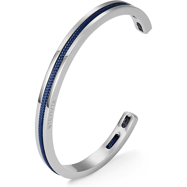 Bracelet Jonc Réglable En Acier Inoxydable Femme - 2 Médaillons, Finition Argent Brillant