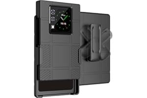 Nakedcellphone Case and Belt Clip Combo for Unihertz Titan 2 Phone, Textured Hard Cover and Rotating Holster/Holder - Black T