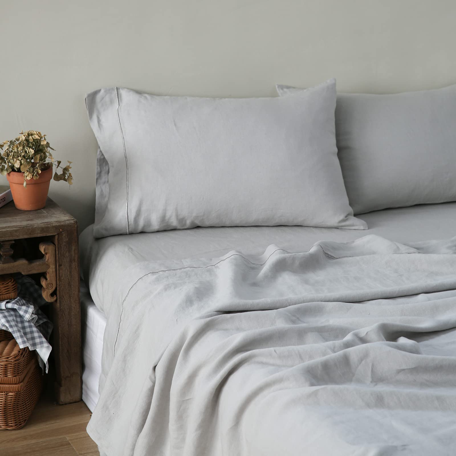 Simple&Opulence 100% Linen Sheet Set with