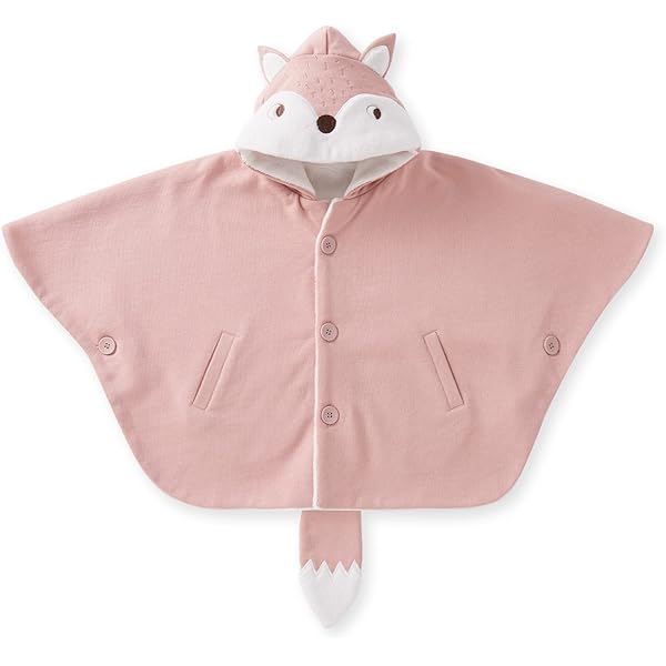 Babyponcho breien met capuchon twee maten