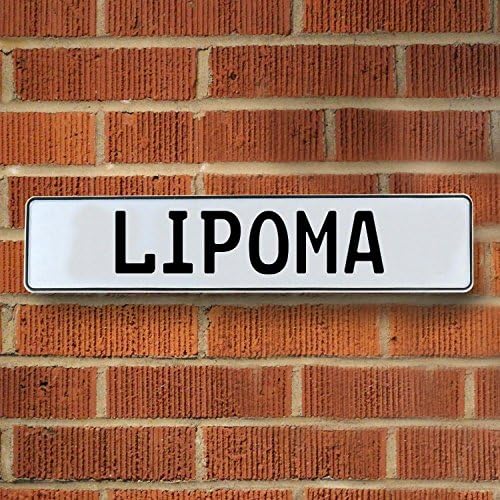 Vintage parts USA VPAY21030 Lipoma White Stamped Aluminum Street Sign Mancave Wall Art