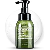 MISSEDSEN Mens Face Wash Foaming Cleanser for Men Vitamin B5 Deep Pore Cleansing for Acne, Oily, Sensitive, all Skin Types Soap-Free Fragrance-Free Colorant-Free Gentle Daily Face Wash 10 oz